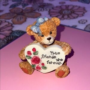 Cute Bear Figurine with Heart